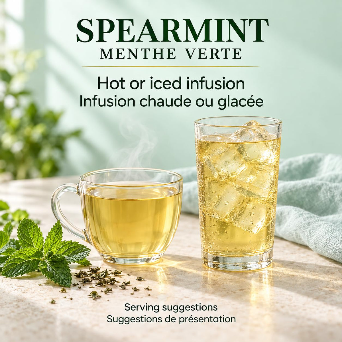 Tozzy Organic Spearmint Tea – 100 Count, Plant-Based Pyramid Tea Bags – Packaging May Vary