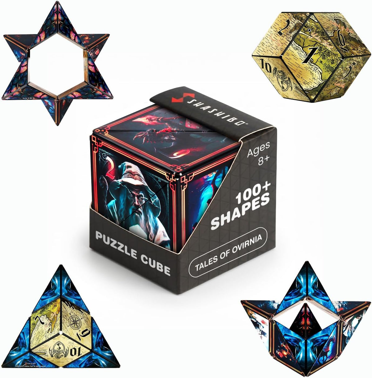 Shashibo DODECA Magnetic Puzzle Cube, Stress Relief Fidget Toy - Colors A