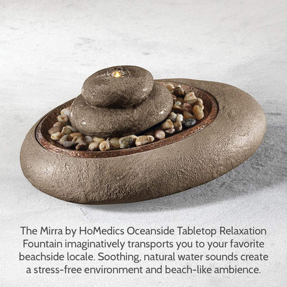 Homedics Mirra Oceanside Relaxation Fountain - Serene Decorative Home Decor