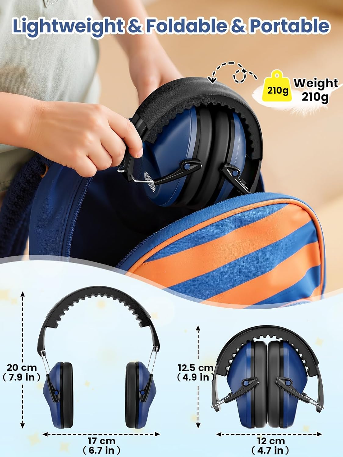 Dr.meter Ear Muffs for Noise Reduction: 27.4SNR Noise Cancelling Headphones for Kids Adults, EM100 Adjustable Hearing Protection Earmuffs for Monster Jam, Autism Sensory, Concerts, Fireworks- 3PACK