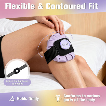 Ice Packs for Injuries Reusable, 6" 9" 11" Leakproof Ice Bags, Thickened Cold Pack Hot Therapy for Pain Relief, Swelling, Knee, Shoulder, Post-Surgery (3, Gray, 6"/9"/11")
