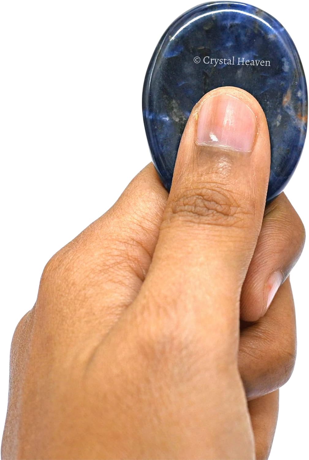 Amazing Gemstone Labradorite Thumb Worry Stone, Anxiety Stone, Healing Crystals - Piedra Crystal Fidget for Gift, Meditation, Calming, Relaxation, Stress Relief - Colors C