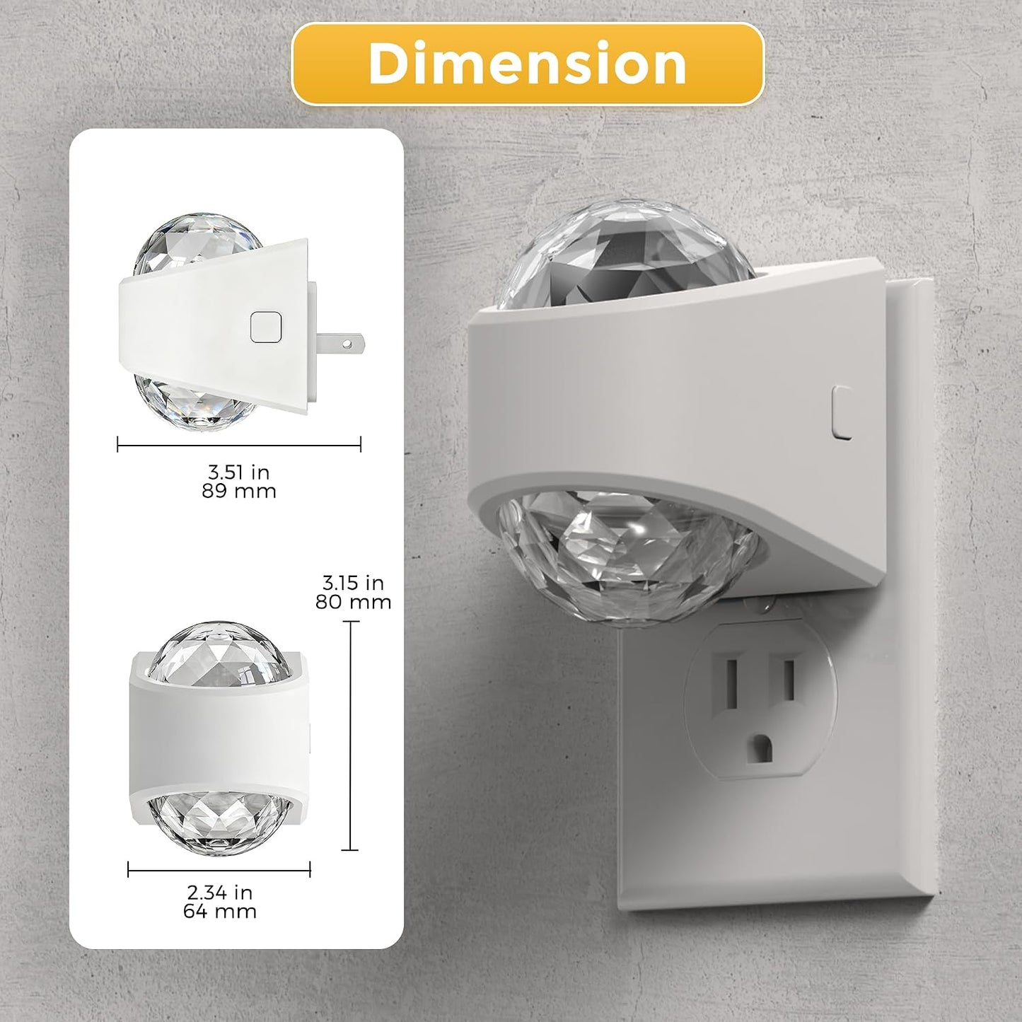 L LOHAS LED Night Light,Projector Night Light with Dusk to Dawn Sensor