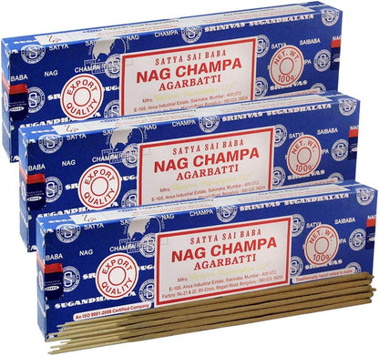 TRUMIRI Incense Stick Holder Bundle with Satya Sai Baba Nagchampa 250g Bulk Incense Sticks Nag Champa Agarbatti - Pack of 1 (Approx 250 Insence-Sticks)