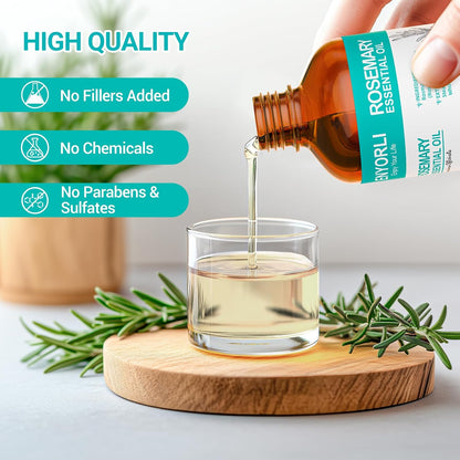 Lavender Essential Oil 3.38 fl oz (100ml), Lavender Oil for Home & Daily Use, for Women & Men, Suitable for Diffuser, Bath & DIY, Large Size for Long-Lasting & Versatile Use