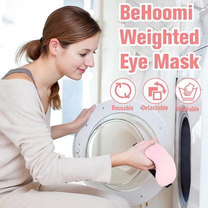BeHoomi Cooling & Heated Eye Mask, Weighted Eye Mask for Sleeping, Purple