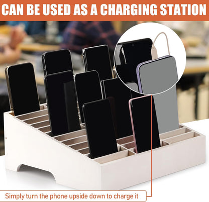 36 Slots Cell Phone Holder Classroom, Wooden Phone Lock Box