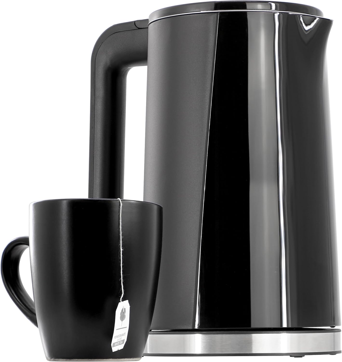 MegaChef Electric Watter Boiler/Tea Kettle (Glass, Silver, 1.8 Liter)