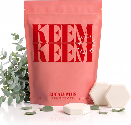Keem Keem Eucalyptus Shower Steamers Invigorating Daily Refresh-10 Pack