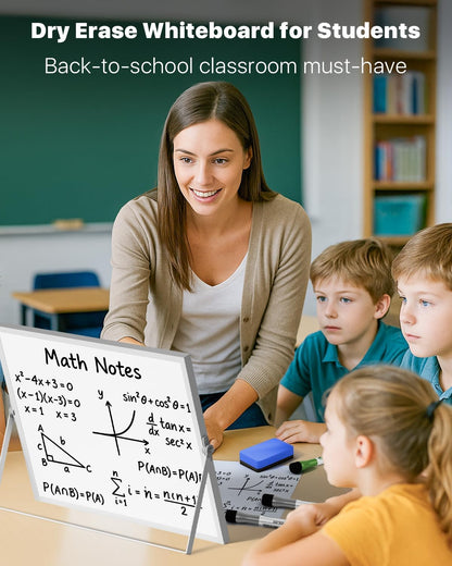 Marsrock Weekly Calendar Whiteboard with Stand, Dry Erase Magnetic 16"x12"