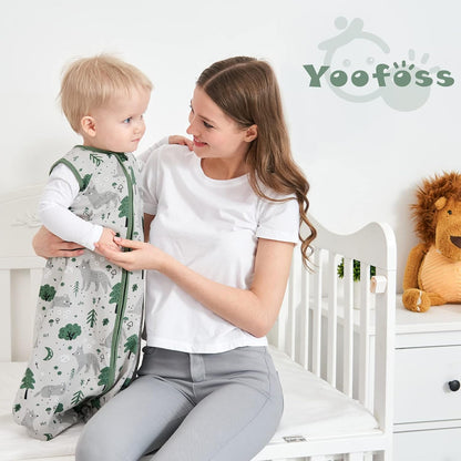 Yoofoss Baby Sleep Sack Baby Wearable Blanket 100% Cotton 2-Way Zipper Toddler Sleeping Sack