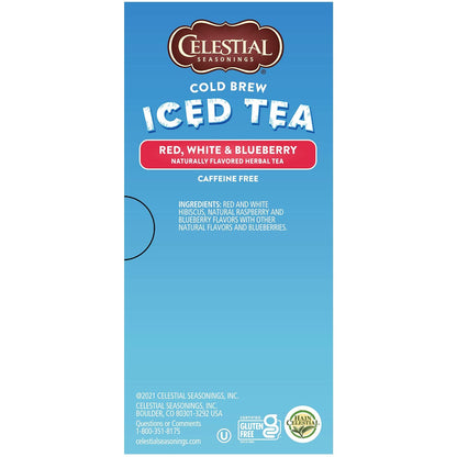 Celestial Seasonings Cold Brew Red, White & Blueberry Iced Tea Bags 18 tea bags