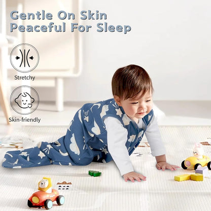 Baby Sleep Sack 0-6 Months,100% Cotton TOG 0.5 Wearable Blanket for Newborn and Infant, 3 Pack 2-Way Zipper Lightweight Sleeping Bags for Toddler