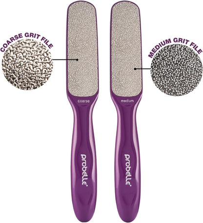 Probelle Double Sided Multidirectional Nickel Foot File Callus Remover - Immediately Reduces calluses and Corns to Powder for Instant Results, Safe Tool (Dark Grey)