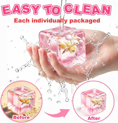 Stress Cube Squishy Fidget Toys- 2 Pack Squeeze Toys, Gifts Anxiety Relief Items for Teens & Adults Men Women, Office Desk Accessories Sensory Toy for Anxiety ADHD, Party Favors Goodie Bag Fillers