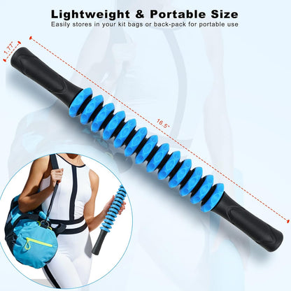ZanLLW Muscle Roller Stick, Deep Tissue Massage Stick for Athletes, Therapy Muscle Stick for Runners, Lipo Stick for Relief Muscle Soreness, Fascia, Trigger Points, Help Calf, Leg, Back Recovery