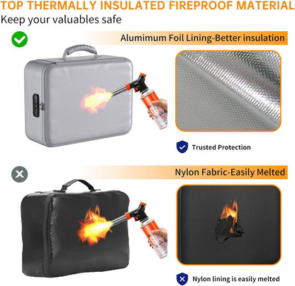 DocSafe 5200°F Fireproof Document Organizer Box with Lock, Heat Insulated