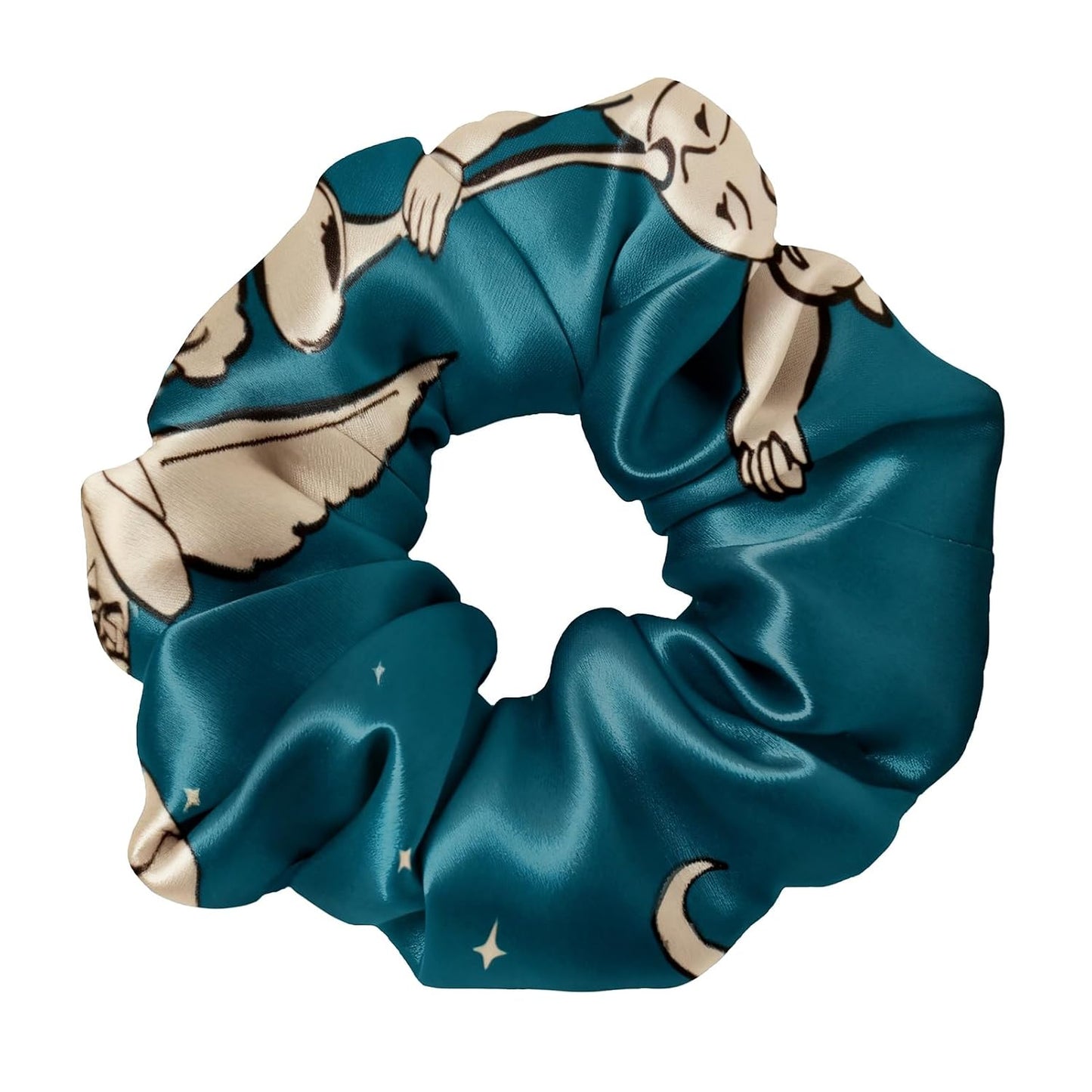 LILYSILK Silk Hair Scrunchies / Ties for Frizz & Breakage Prevention, 100% Mulberry, No Damage, Elastic ponytail Holders, 1Pc, Coffee - Colors A