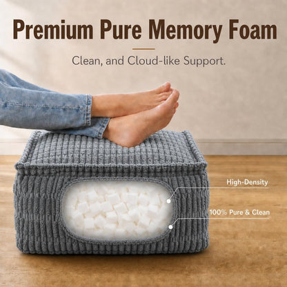 Stuffed Pouf Ottoman Soft Touch Poufs with Foam Chunk Filling Furry and Fluffy Detachable Pouf Foot Stool Storage Ottoman Floor Poufs Foot Rest for Living Room (Caramel, Round)