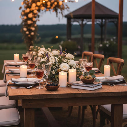 Flameless Candles 4" 5" 6" Outdoor Indoor Pillars Battery Operated Flickering Candles Include 10-Key Remote Timer 400+ Hours by 2 AA Batteries (Ivory Candle - Warm light, 3"D x 4"|5"|6" H - 3 Pack)