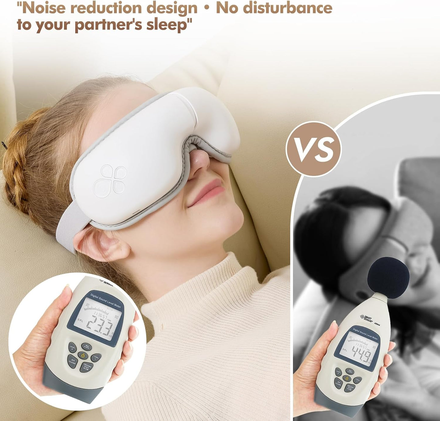 LAOBEN Eye Massager with Heat for Migraine Relief, Dry Eye and Better Sleep