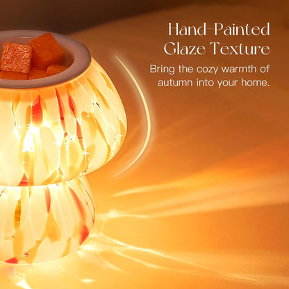 Candeldo Mushroom Wax Melt Warmer: Wax Melter Warmer with Timer Cute Melter Fragrance Candle Lamp Home Decor Mothers Day Birthday Gift for Women