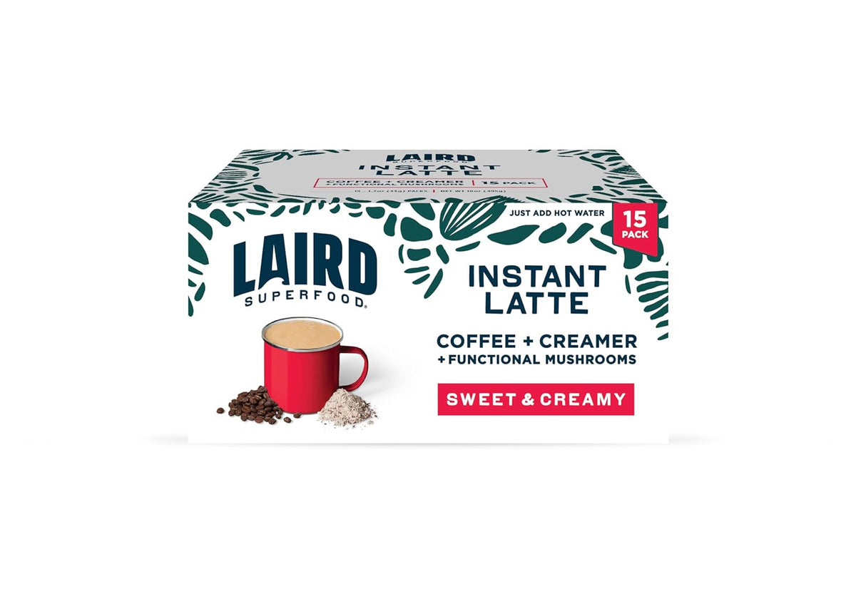 Laird Superfood Chai Instant Latte with Adaptogens - Instant Chai Tea Powder with Superfood Coconut Creamer - Gluten Free, Non-GMO, Vegan, 8 oz. Bag, Pack of 1