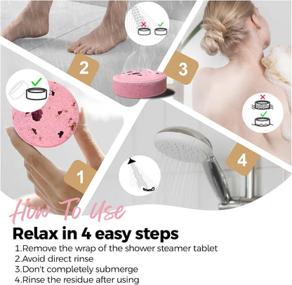 Shower Steamers Aromatherapy Birthday Gifts for Women - SWCANDY 8 Pcs Travel Essentials, Hotel Shower Spa Holidays Mom Wife Grandma Sister Her Self Care Relaxation with Natural Essential Oils Home