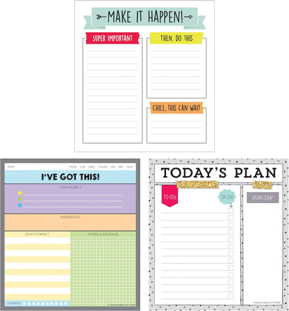 Carson Dellosa Aim High To Do List Notepad―5.75" x 6.25" Paper Stationery, Daily Checklist, Goals, Reminders, Notes, Motivational Organizer (50 sheets)