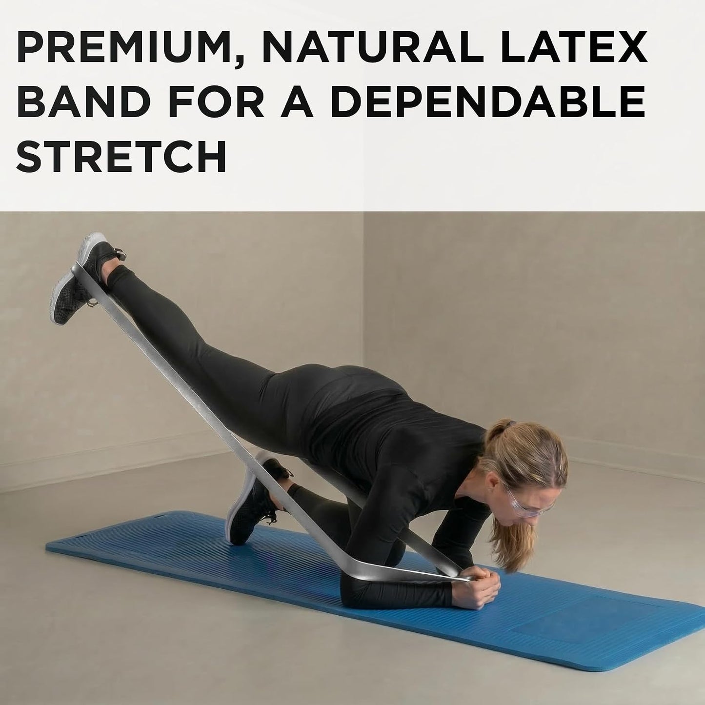 THERABAND Resistance Bands, 6 Yard Roll Professional Latex Elastic Band For Upper & Lower Body, Core Exercise, Physical Therapy, Pilates, Home Workouts, Rehab, Blue, Extra Heavy, Level 5
