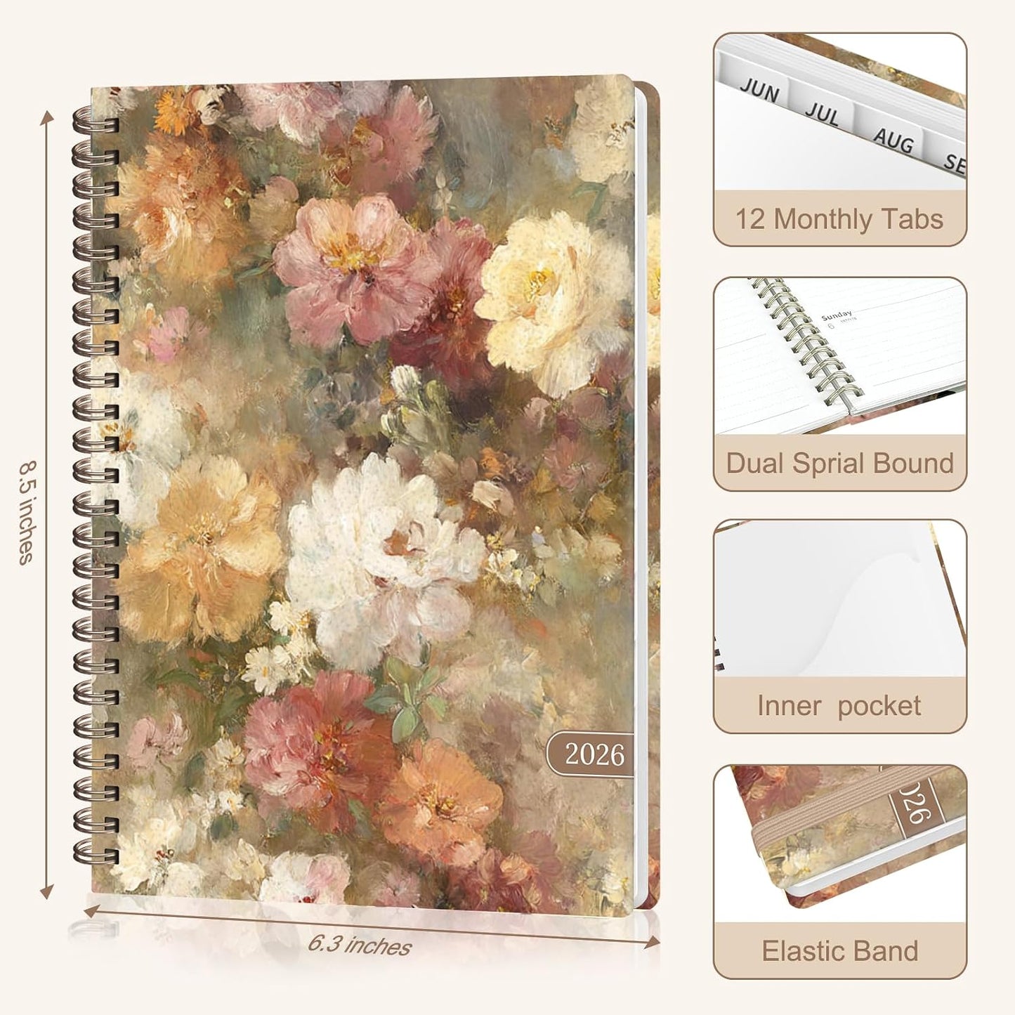 Weekly To Do List Notepad, 52 Sheets, Undated Weekly Planner, Letter Size | 8.5"x11", 100GSM, Thick Paper, Twin-Wire Spiral Bound, Tear Off Desk Pad, For Women & Man, Home School & Office Work