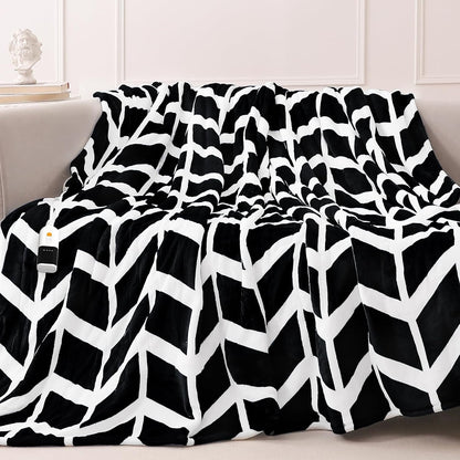 VENTIMI Electric Blanket Heated Throw, 50" x 60" Heated Blanket with 5 Heat Levels & 3 Hours Auto Off, Fast Heating Blankets with ETL & FCC Certification, Grey