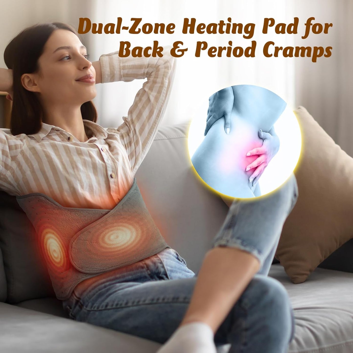 Heating Pad for Neck Shoulders Back, Extra Large Heat Pad for Full Body Relax, Electric Heated Wrap for Seniors, Dad Gifts Fathers Day, Birthday Gifts for Men Women Mom Grandma, ETL Safety Certified