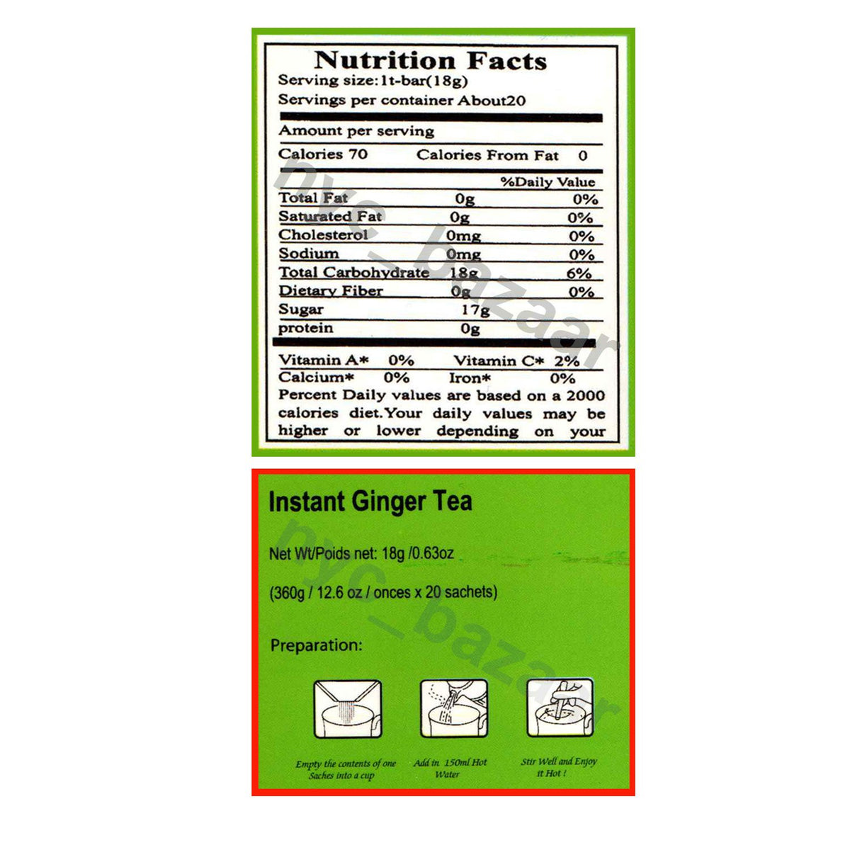 West Indian Select Honey Ginger Tea (20 Sachets) 18 G/0.63oz (Pack of 3)