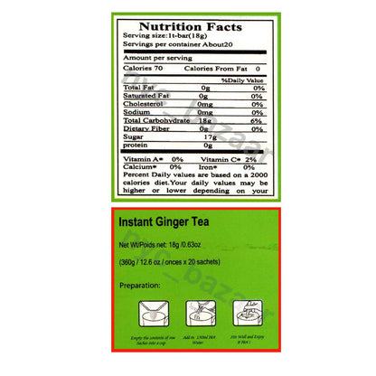 West Indian Select Honey Ginger Tea (20 Sachets) 18 G/0.63oz (Pack of 3)