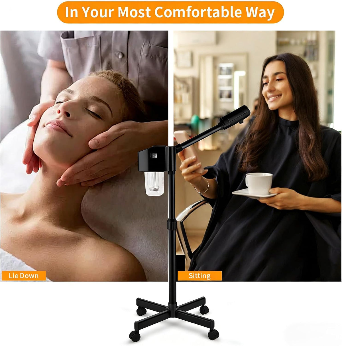 Professional Facial Steamer, Hot Mist Spray & Ozone, Face Steam Suitable for Home & Professional Salon SPA Barber，Moisturizing & Hydrating
