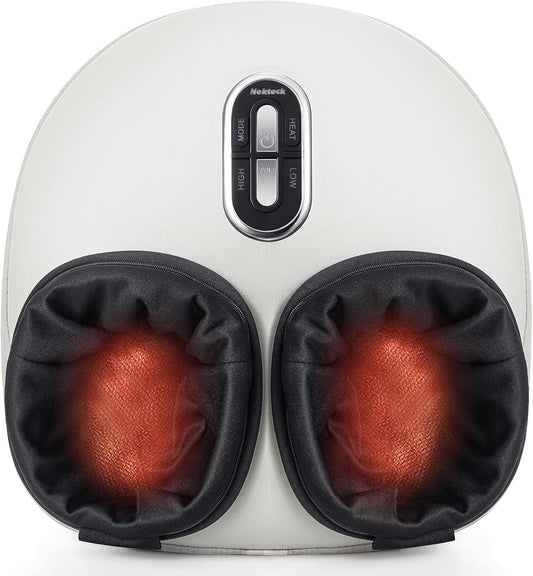 Nekteck Shiatsu Foot Massager with Heat [2026 Upgraded], 3 Modes Deep Kneading Therapy Air Compression, Feet Massage for Plantar Fasciitis, Relaxation Gifts for Men Women Mom Dad Birthday