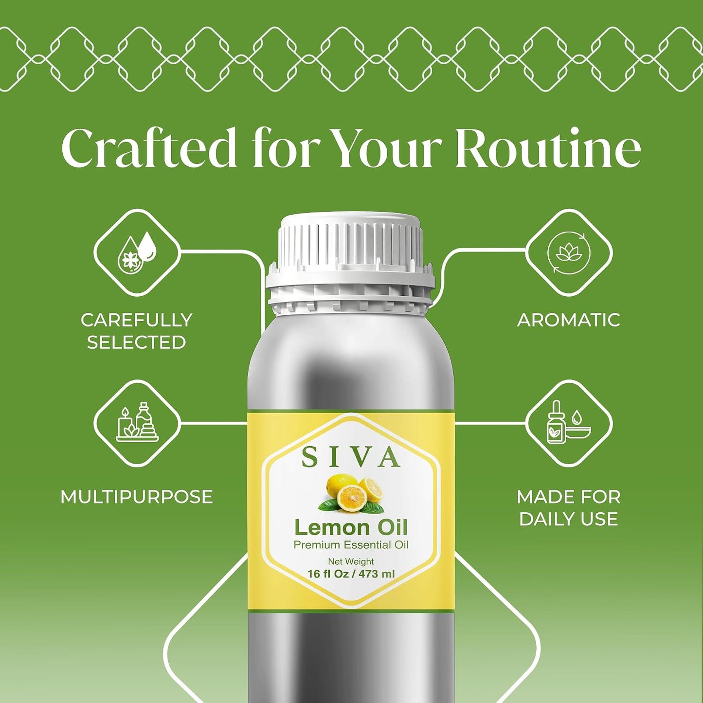 Siva Lavender Essential Oil, Huge Bottle, Large Size, 16 Fl Oz (473 ml)