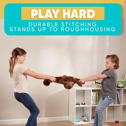 FRIENDLY CUDDLE Weighted Lap Blanket for Kids & Adults – Kids Weighted Blanket – ASD, Sensory Processing Weighted Stuffed Animals Dog Toy – Microwavable Weighted Lap Pad for Kids, 5 Lbs.