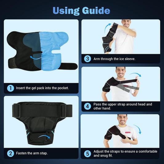 Comfytemp Shoulder Ice Pack Wrap, Shoulder Brace Rotator Cuff Cold Therapy