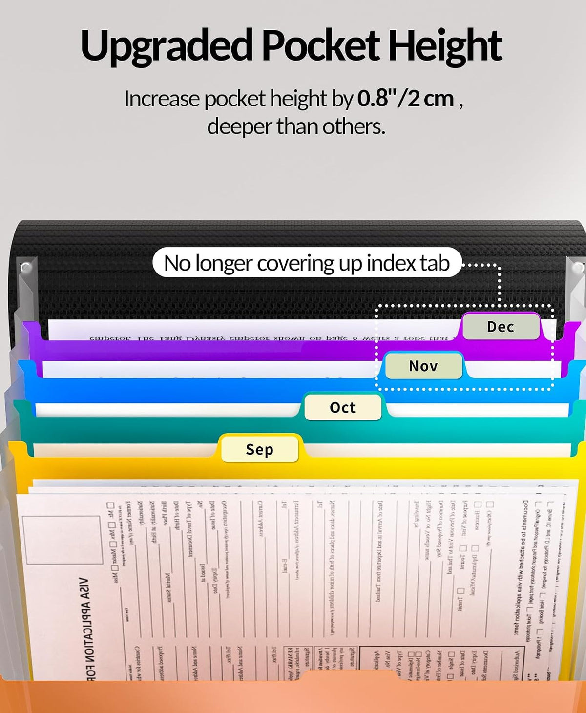 Sooez Accordion File Organizer, 13-Pocket Expanding File Folder Letter Size