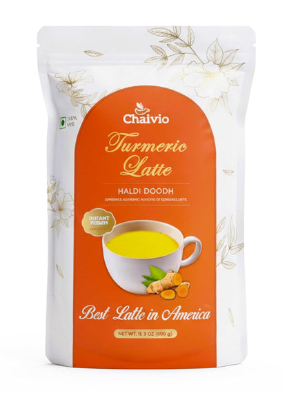Chaivio Masala Chai Tea Latte, Unsweetened Instant Powder, Authentic Chai-with Natural Ingredients, No Preservatives, Tea Powder, Quick and Healthy Chai(1 lb)