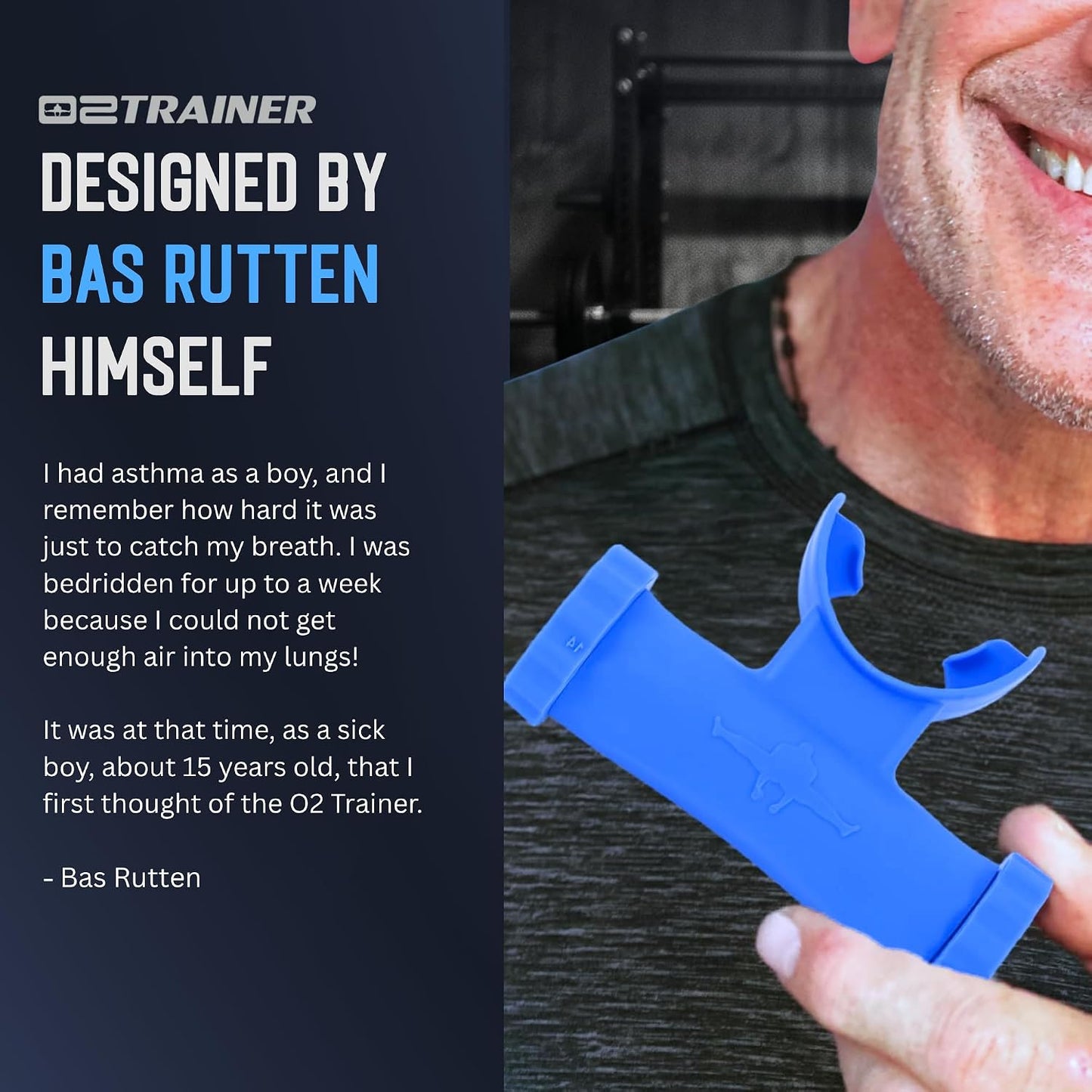 O2Trainer Breathing Muscle Training Device | Lung Power & Endurance Tool for Athletes, Singers & High-Altitude Performance | Diaphragmatic Respiratory Trainer | 16 Resistance Caps