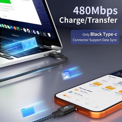 4 in 1 Multi Charging Cable, 5FT Charging Cords for Multiple Devices