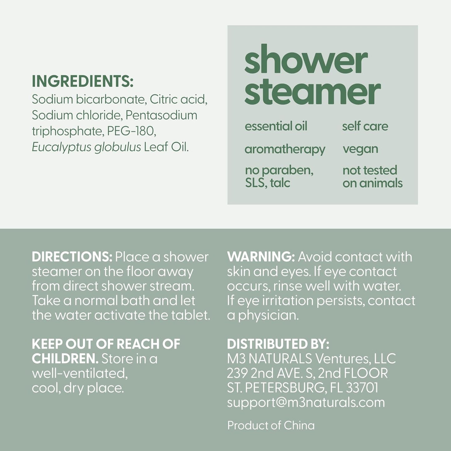 Eucalyptus Aromatherapy Shower Steamers, 14 Essential Oil Tablets by M3
