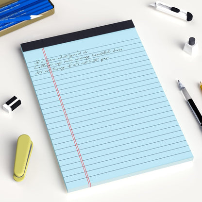 5pcs Small Note Pads 5x8 Notebook College Ruled Legal Pads Color Notepads 5 Pack Study Back Writing Pads 5 x 8 Perforated Narrow Ruled Pads of Paper for School & Office Supplies 30 Sheets/Pack