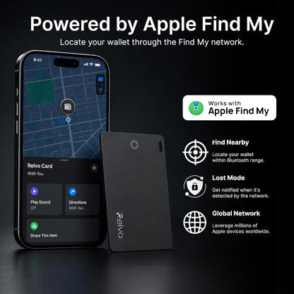 Apple find My Wallet Tracker Card, Apple Wallet Airtag Card, Slim Rechargeable Finder for Wallets, Bags, Passport Holders and Everyday Essentials