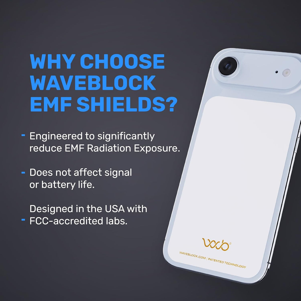 WAVEBLOCK EMF Blocker Sticker for iPhone 15 White