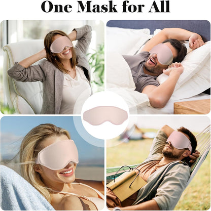 Fygrip 3D Eye Mask Sleep Mask for Men & Women, 100% Pressure-Free & Light Block-Out Eye Mask for Sleep with Easy Adjustable Strap, Night Eye Cover for Travel, Black