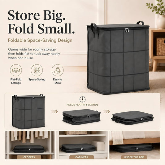XXL Foldable Storage Bag with Reinforced Handles Portable Moving, L
